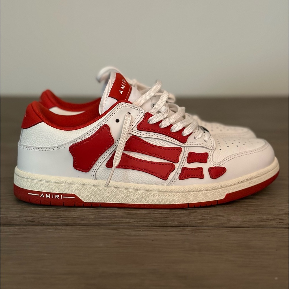 Amiri Skel Top Low “White/Red”